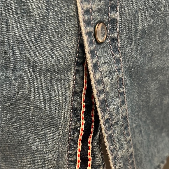 Guess Blue Long Sleeve Button Down Shirt - Picture 8 of 10